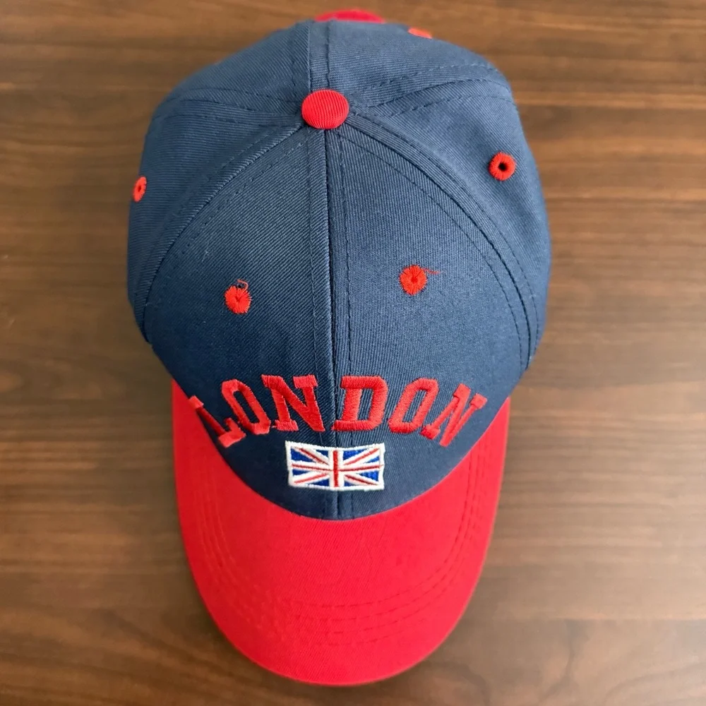 Kids’ London Navy and Red Baseball Cap